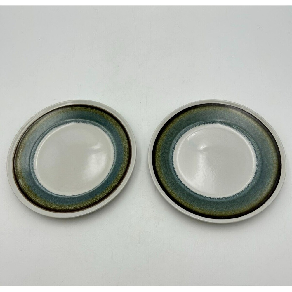 Set 2 Bread Butter Plates Mikasa Sand Kraft Smokey Mount F 1002 Oven Table 7 3/4